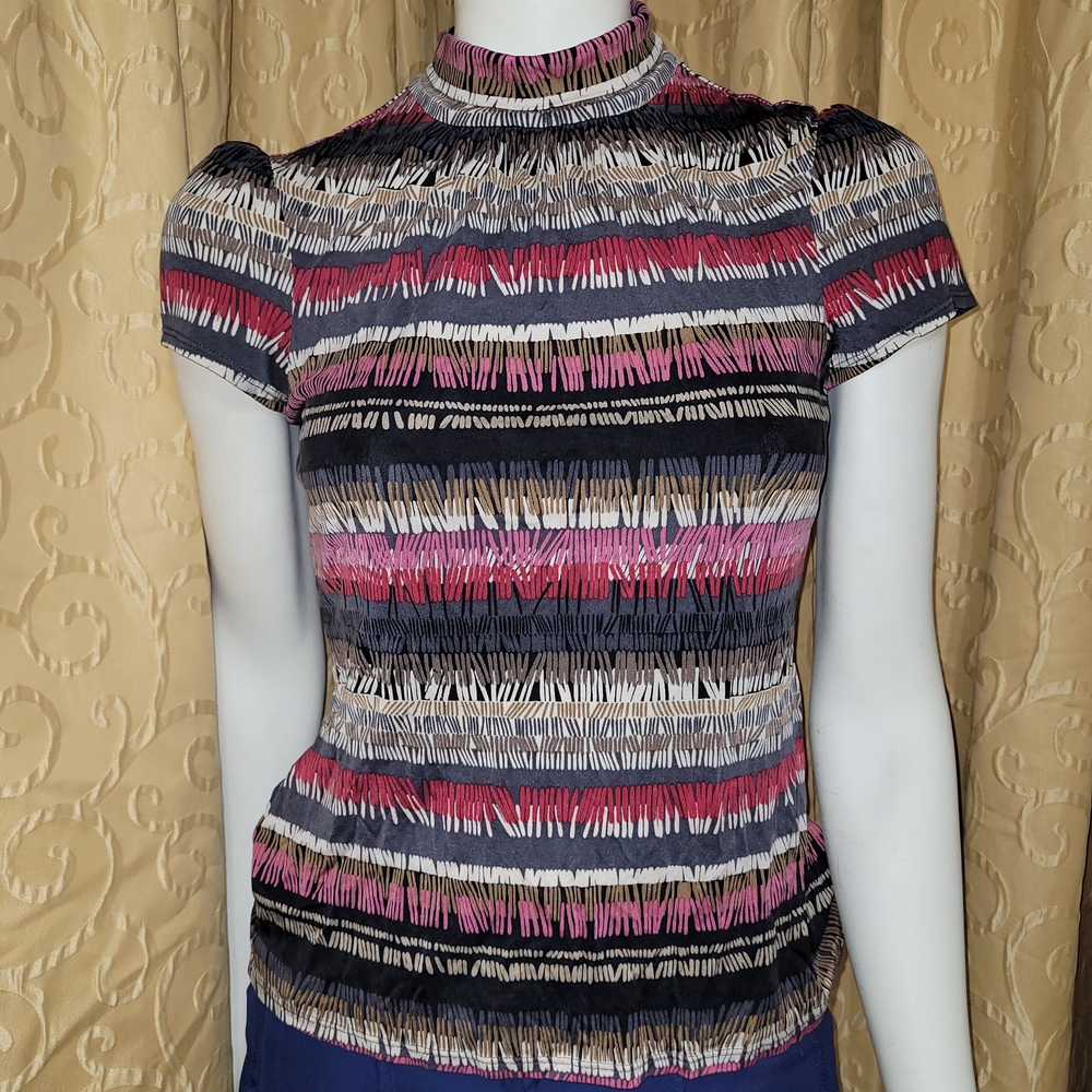 Women's Small "Trina Turk" Multicolor Striped Top